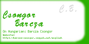 csongor barcza business card